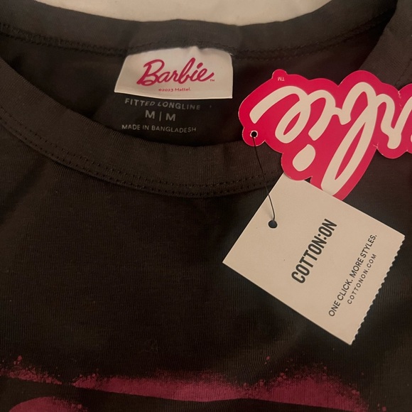Cotton On Girl Barbie gray shirt in size medium with tags - Picture 5 of 5